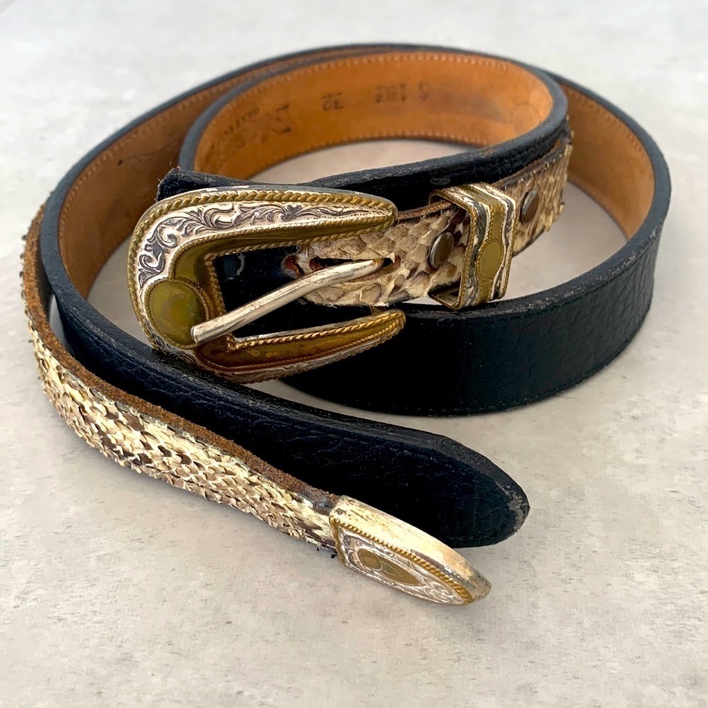Nocona made in Texas genuine leather snake leather, size 32